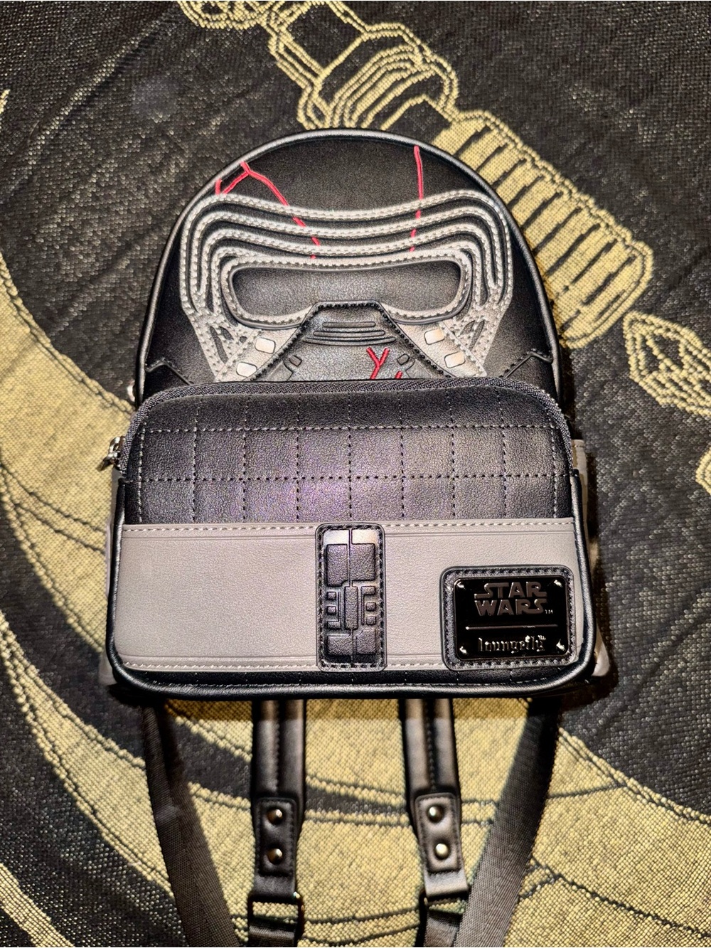 Loungefly Star Wars Kylo Ren Black, Gray & Red Mini Backpack